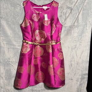 NWT The Children’s Place Women’s Mommy jacquard dress Raspberry Pink‎ size large